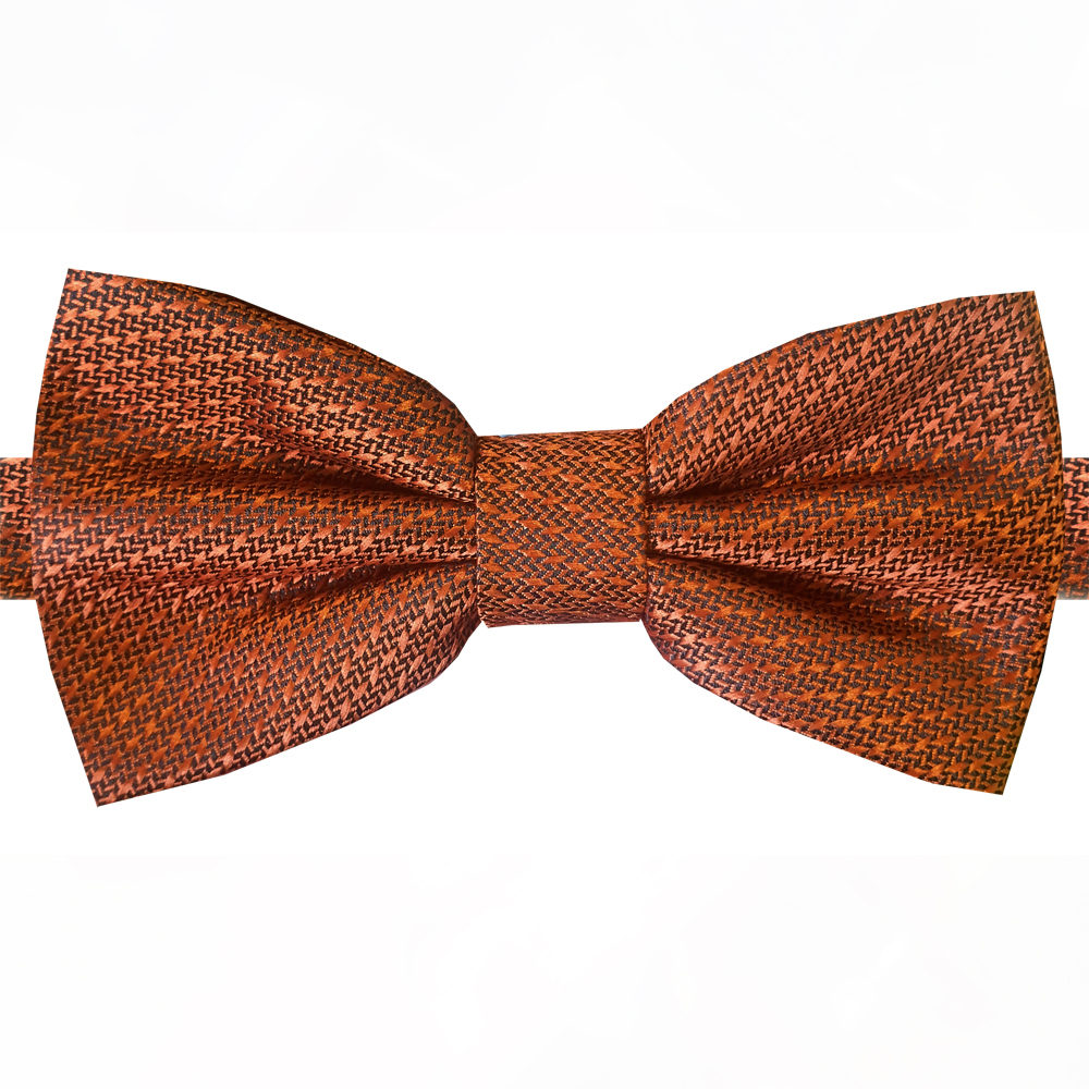 Burnt Orange Woven Texture Bow Tie | Texture Ties